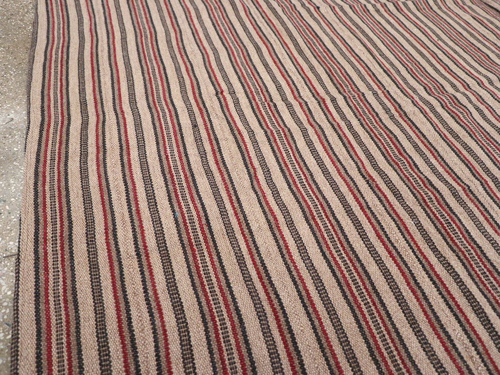 Vintage Persian Flatweave Kilim Room Size Carpet, No.30843 - Staging