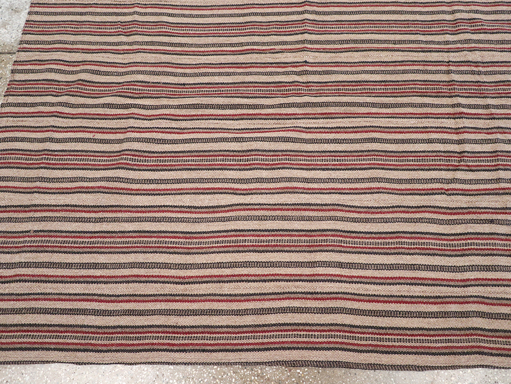 Vintage Persian Flatweave Kilim Room Size Carpet, No.30843 - Staging