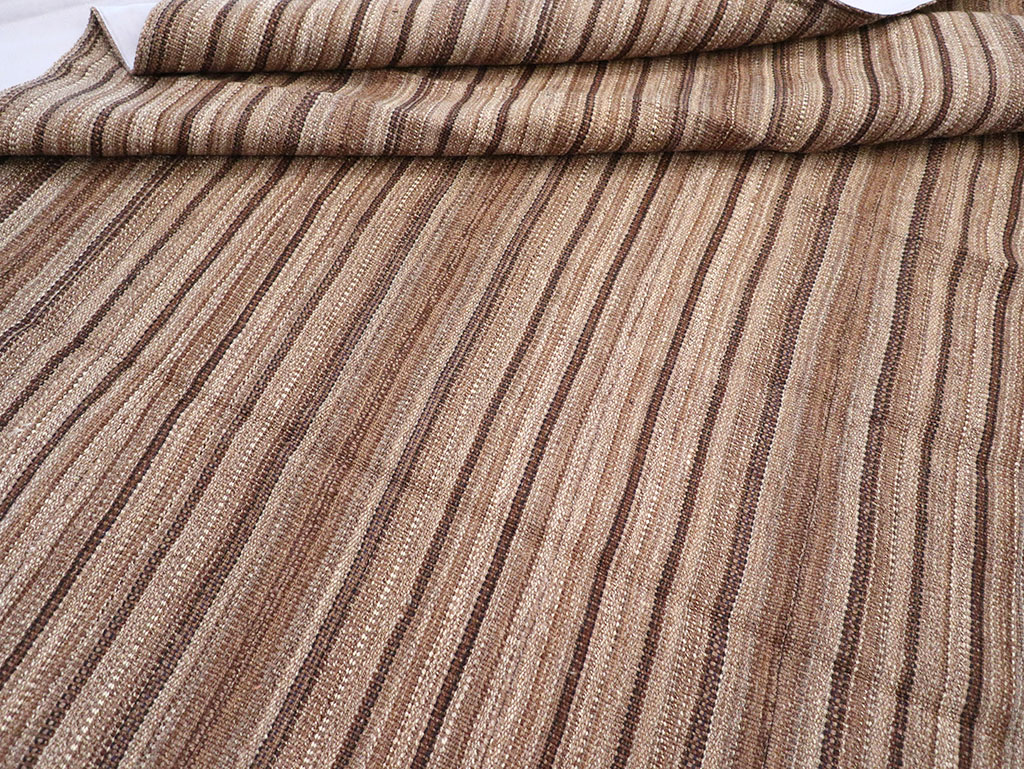 Vintage Persian Flatweave Kilim Square Room Size Carpet, No.30844 - Staging