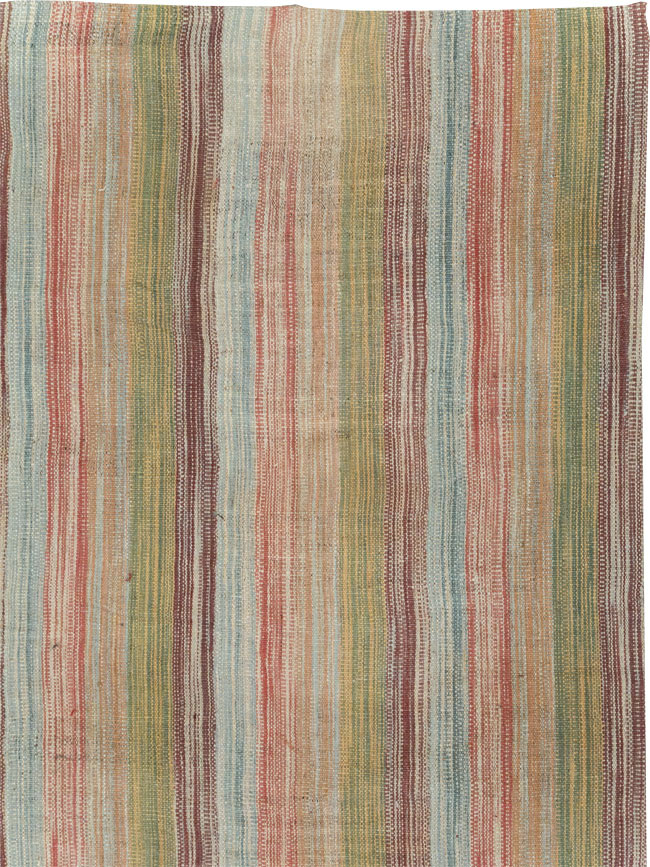Modern Turkish Flatweave Room Size Carpet, No.30845 - Staging