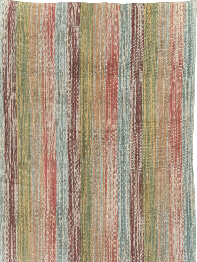 Modern Turkish Flatweave Room Size Carpet, No.30845 - Staging