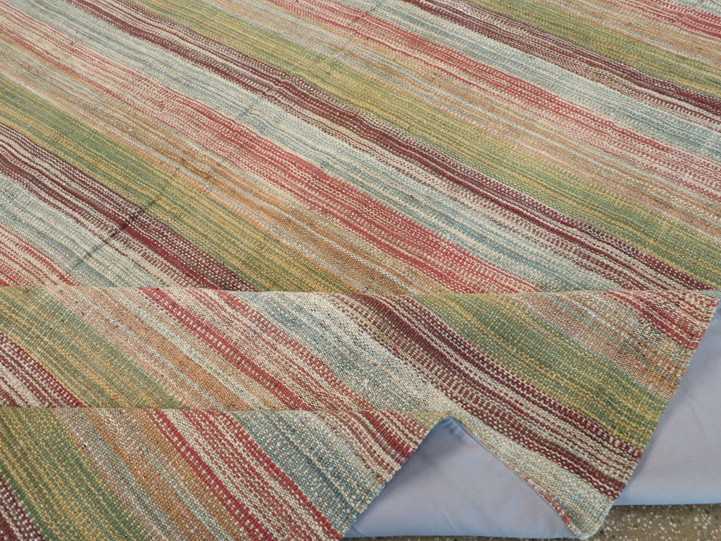 Modern Turkish Flatweave Room Size Carpet, No.30845 - Staging