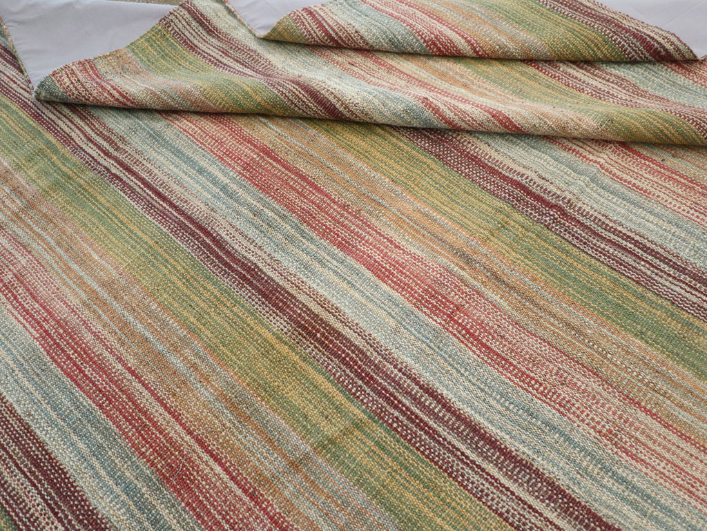 Modern Turkish Flatweave Room Size Carpet, No.30845 - Staging