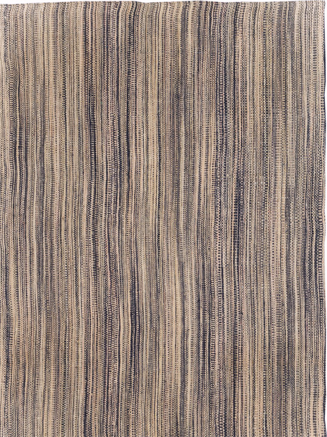 Modern Turkish Flatweave Kilim Large Room Size Carpet, No.30847 - Staging