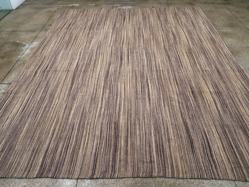 Modern Turkish Flatweave Kilim Large Room Size Carpet, No.30847 - Staging