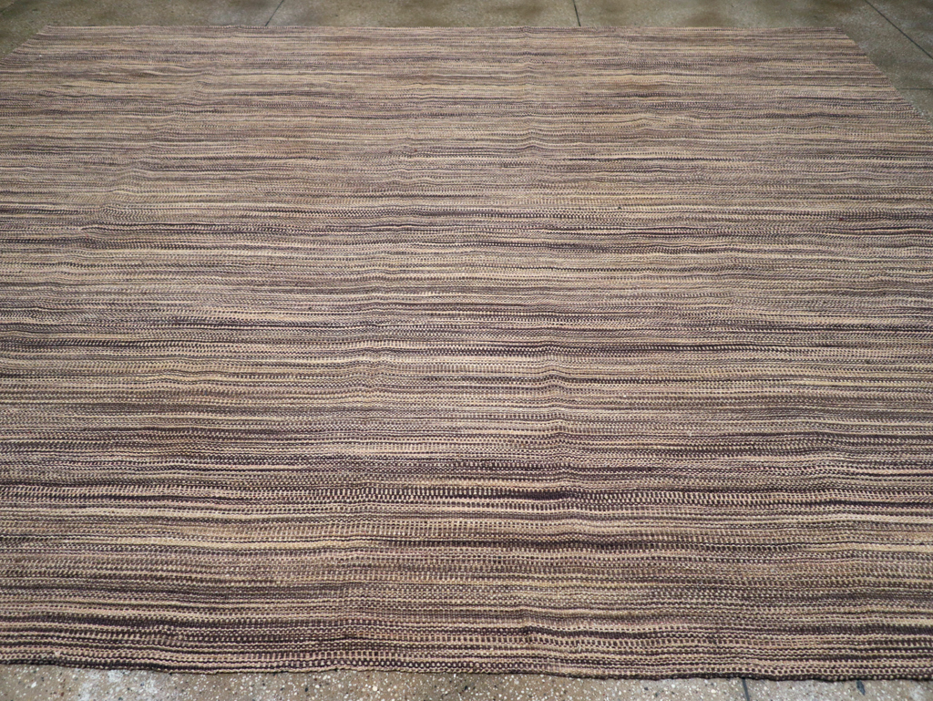 Modern Turkish Flatweave Kilim Large Room Size Carpet, No.30847 - Staging