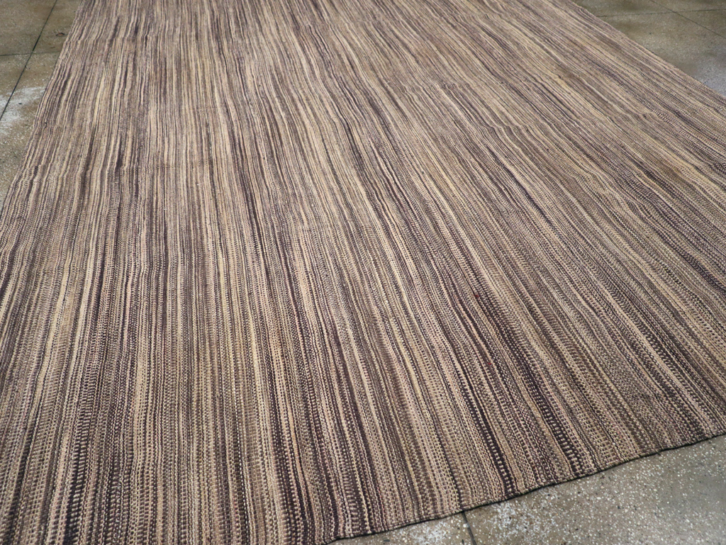 Modern Turkish Flatweave Kilim Large Room Size Carpet, No.30847 - Staging