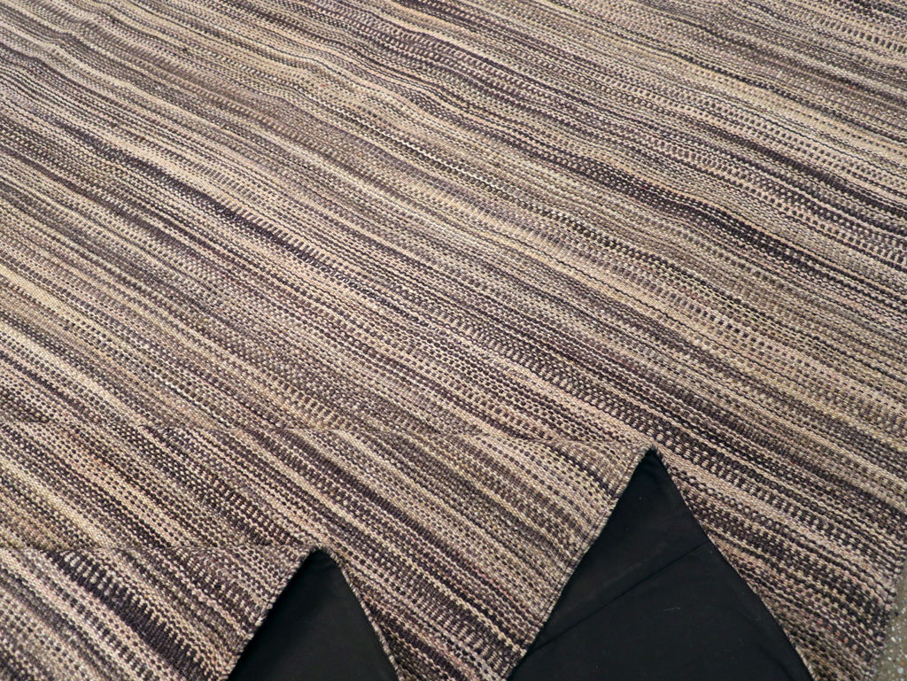 Modern Turkish Flatweave Kilim Large Room Size Carpet, No.30847 - Staging