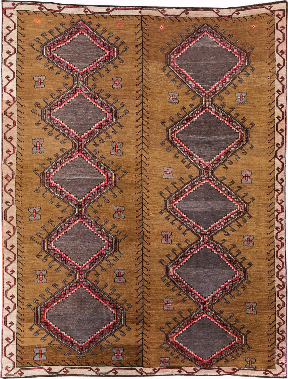 Vintage Turkish Anatolian Tribal Room Size Carpet, No.30851 - Staging