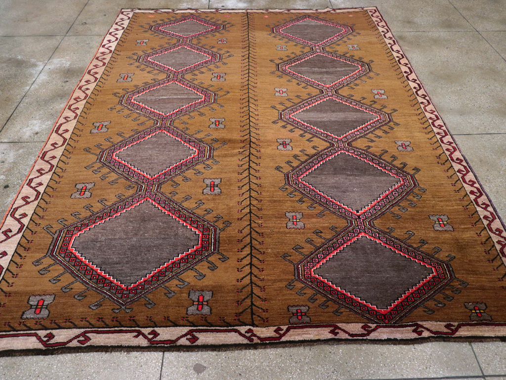 Vintage Turkish Anatolian Tribal Room Size Carpet, No.30851 - Staging