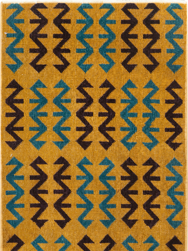 Vintage Anatolian Deco Rug, No.30853 - Staging