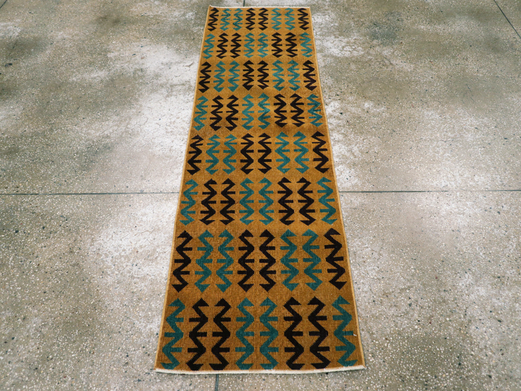 Vintage Anatolian Deco Rug, No.30853 - Staging