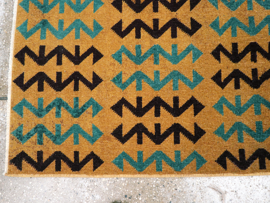 Vintage Anatolian Deco Rug, No.30853 - Staging