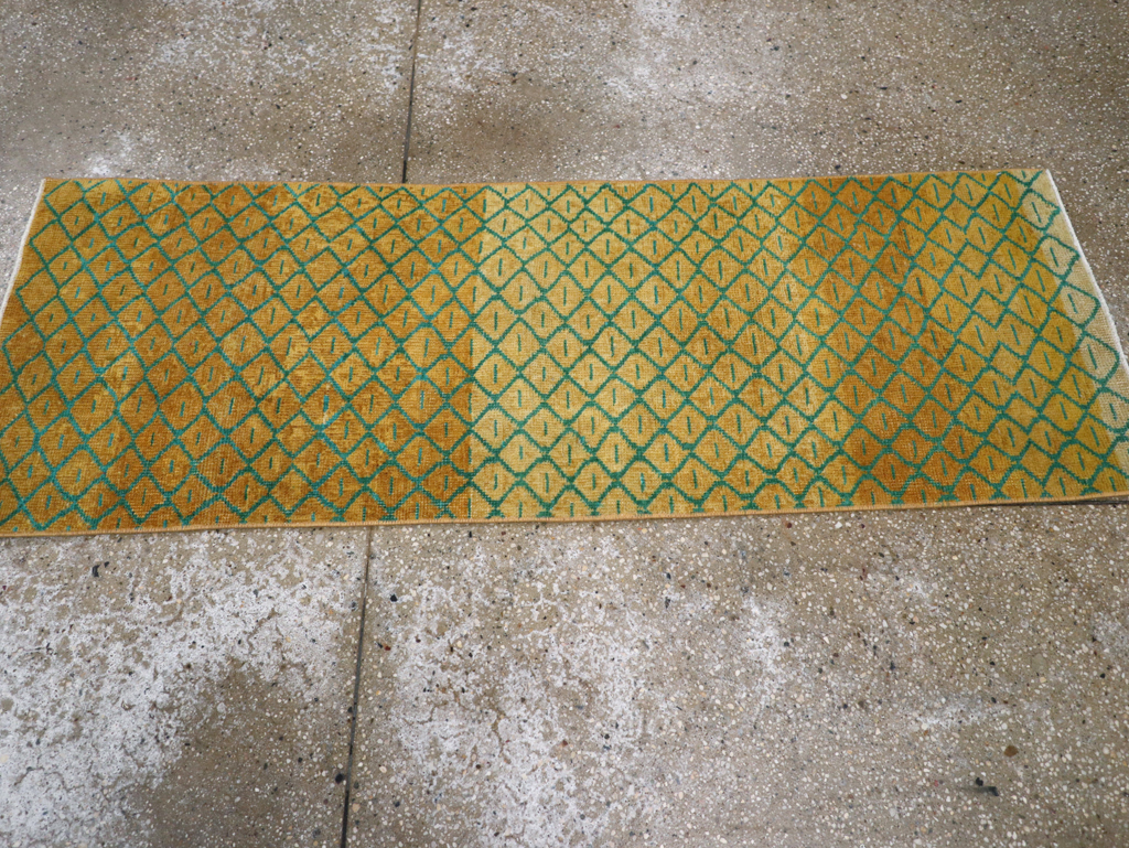 Vintage Turkish Anatolian Deco Rug, No.30854 - Staging