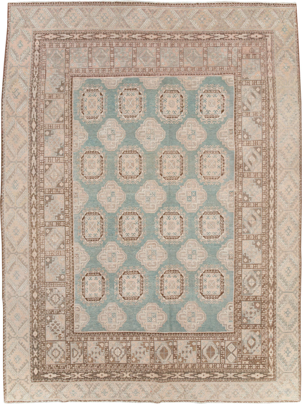 Antique East Turkestan Khotan Small Room Size Carpet, No.30856 - Staging
