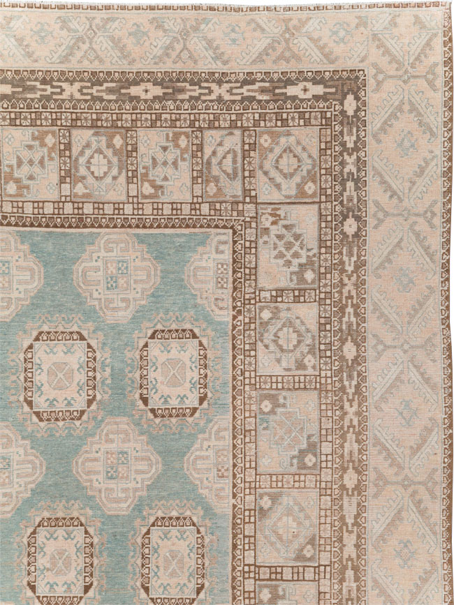 Antique East Turkestan Khotan Small Room Size Carpet, No.30856 - Staging