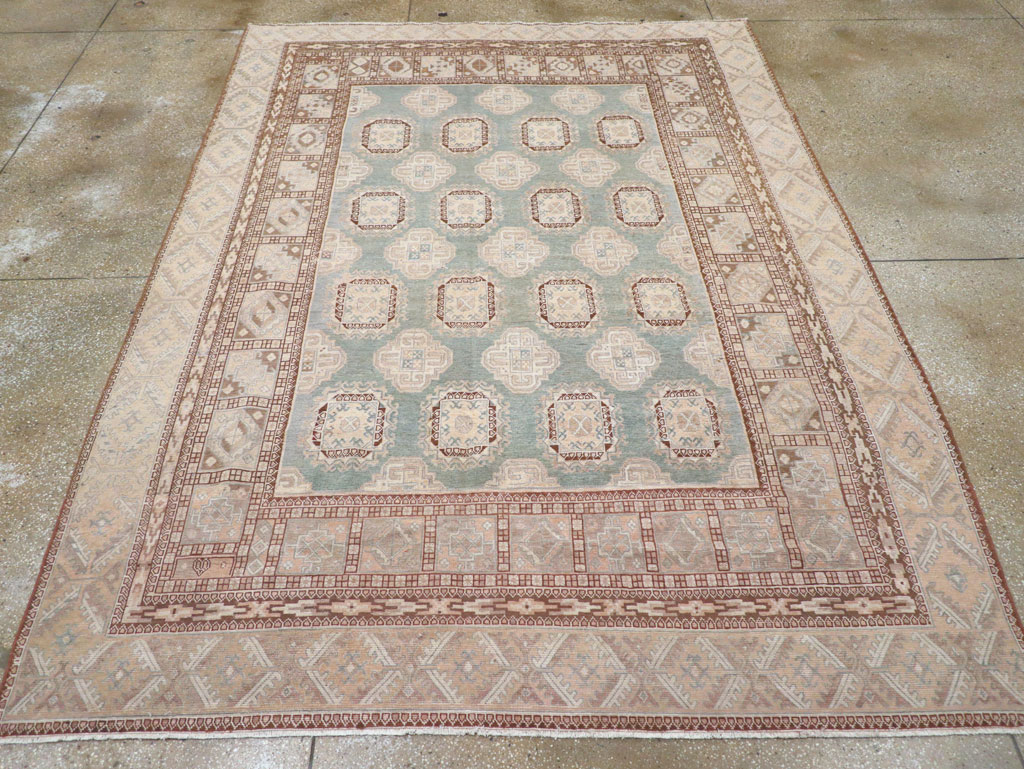 Antique East Turkestan Khotan Small Room Size Carpet, No.30856 - Staging
