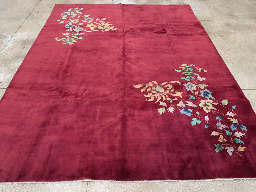 Vintage Chinese Art Deco Room Size Carpet, No.30857 - Staging