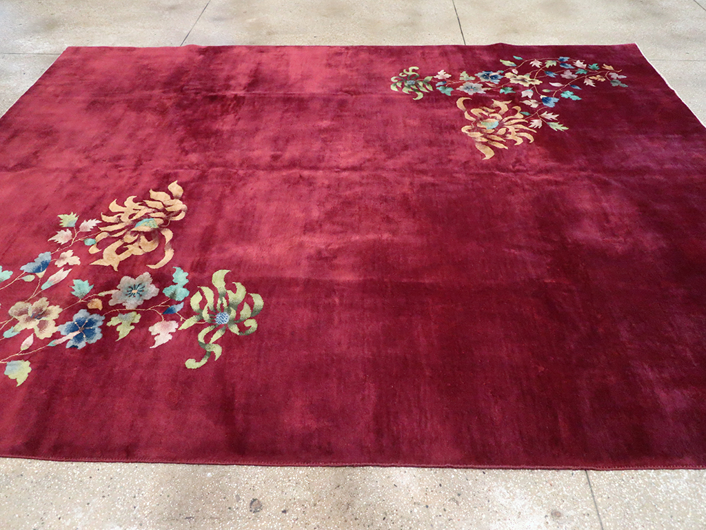 Vintage Chinese Art Deco Room Size Carpet, No.30857 - Staging