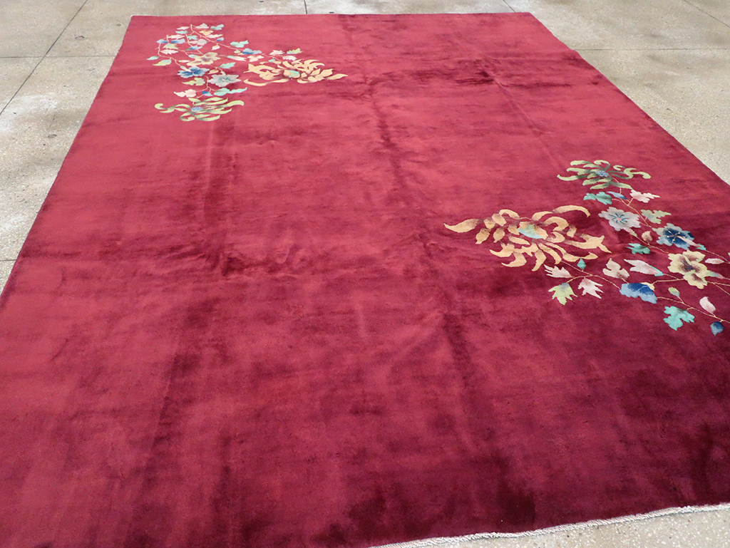 Vintage Chinese Art Deco Room Size Carpet, No.30857 - Staging