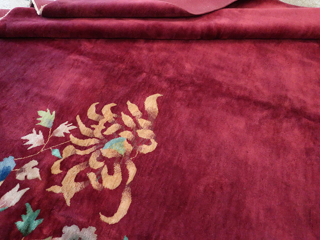 Vintage Chinese Art Deco Room Size Carpet, No.30857 - Staging