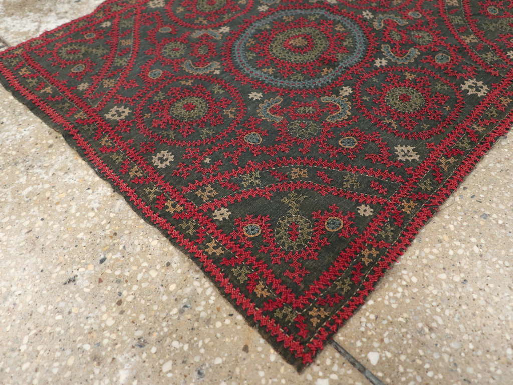 Vintage Central Asian Embroidered Suzani Textile, No.30858 - Staging