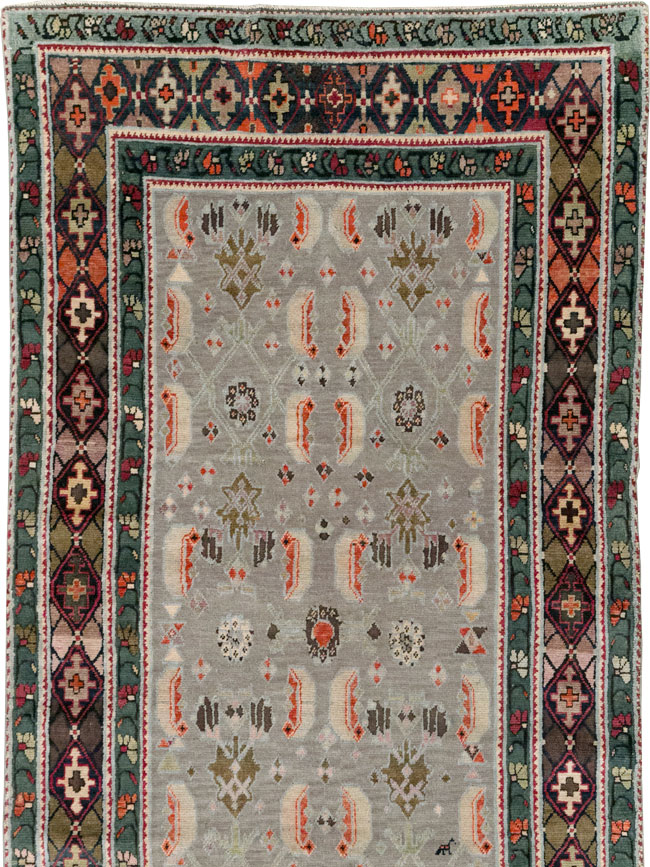 Antique Caucasian Karabagh Wide Gallery Runner, No.30873 - Staging