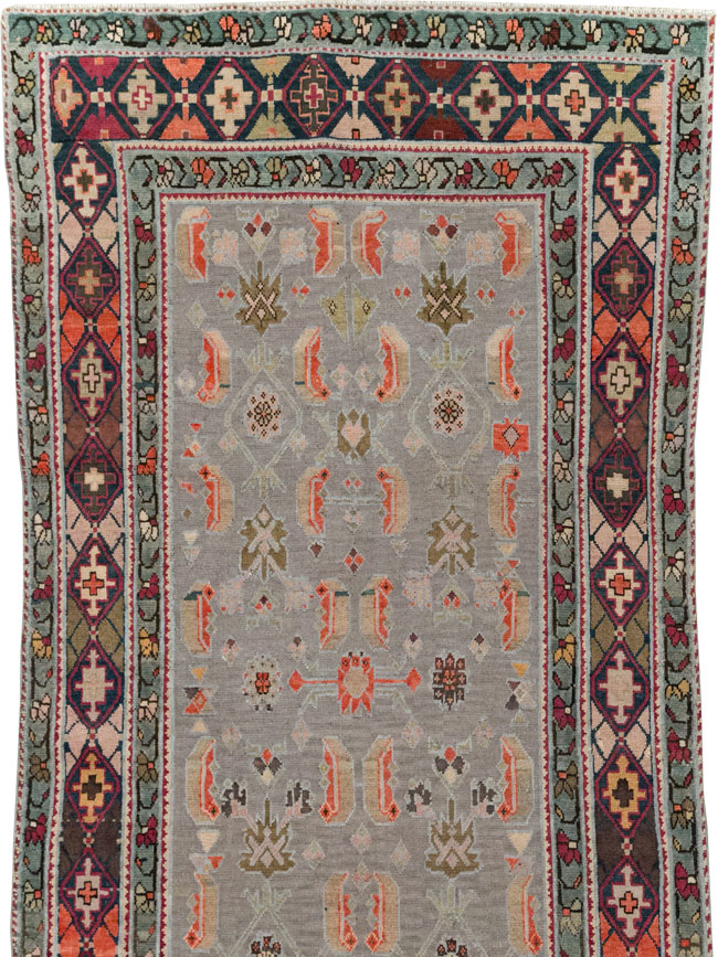 Antique Caucasian Karabagh Wide Gallery Runner, No.30873 - Staging