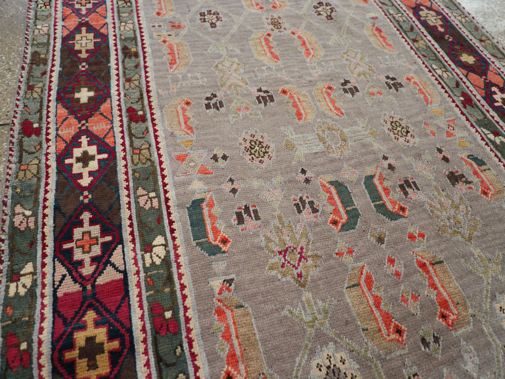 Antique Caucasian Karabagh Wide Gallery Runner, No.30873 - Staging