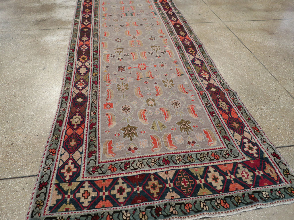 Antique Caucasian Karabagh Wide Gallery Runner, No.30873 - Staging