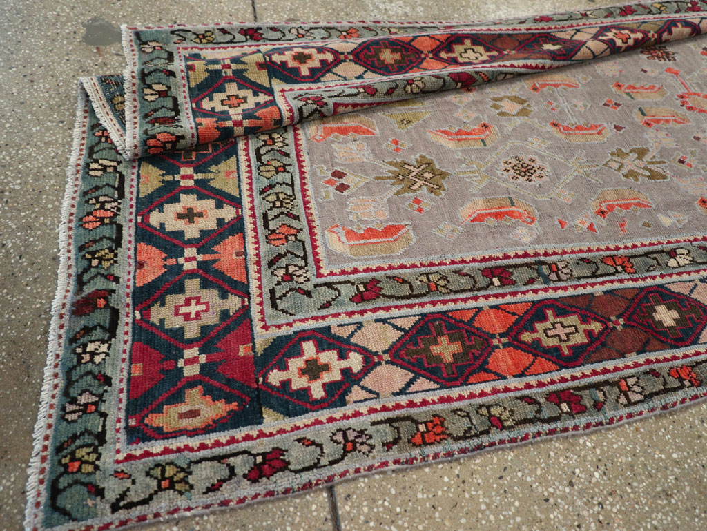Antique Caucasian Karabagh Wide Gallery Runner, No.30873 - Staging