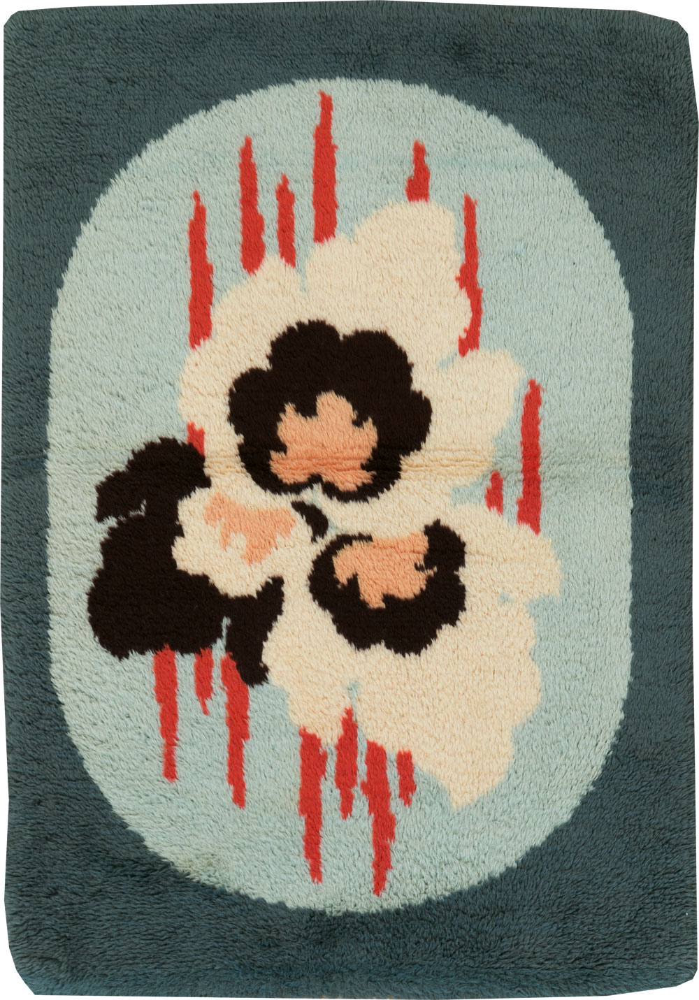 Contemporary European Art Deco Throw Rug, No.30875 - Staging