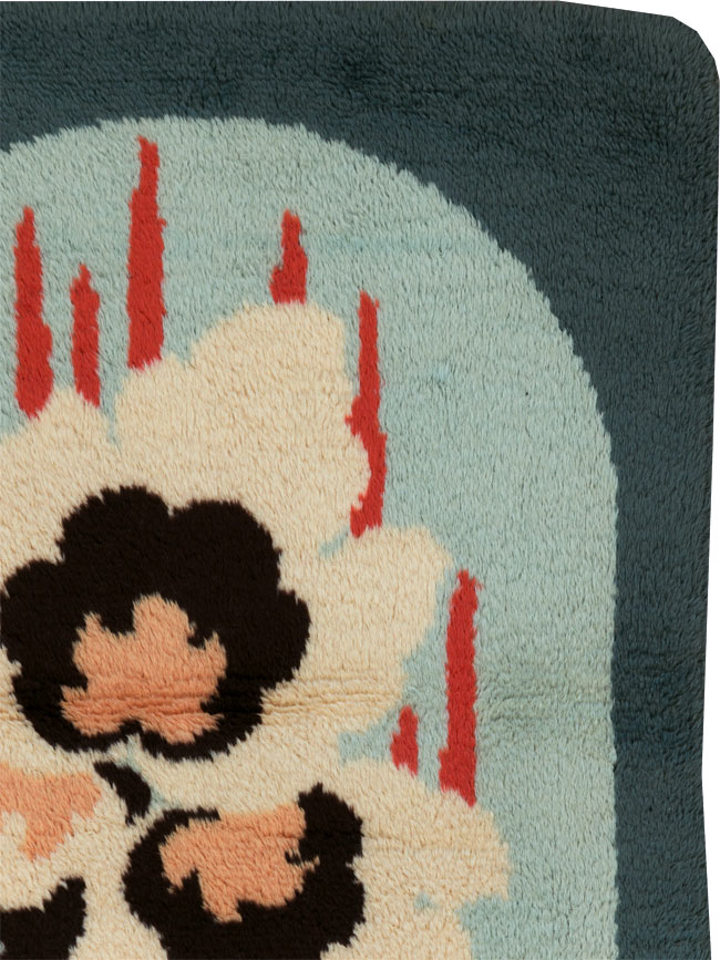 Contemporary European Art Deco Throw Rug, No.30875 - Staging