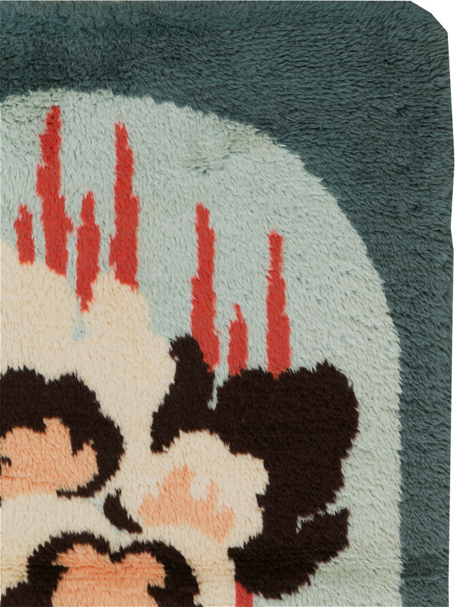 Contemporary European Art Deco Throw Rug, No.30875 - Staging