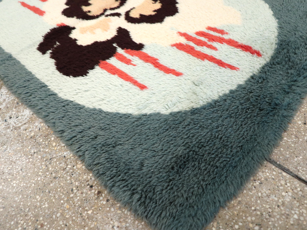 Contemporary European Art Deco Throw Rug, No.30875 - Staging