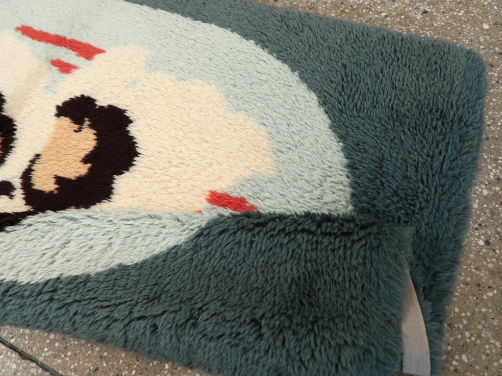 Contemporary European Art Deco Throw Rug, No.30875 - Staging