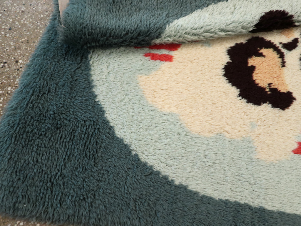 Contemporary European Art Deco Throw Rug, No.30875 - Staging