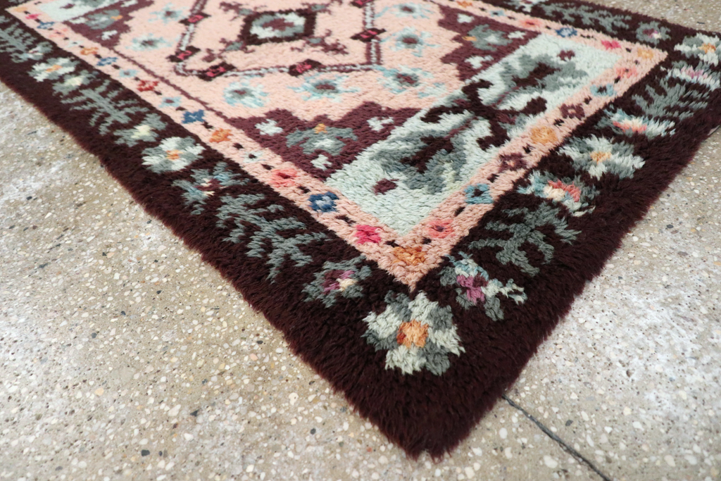 Vintage European Deco Rug, No.30877 - Staging
