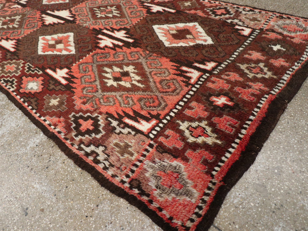 Vintage Central Asian Turkoman Gallery Rug, No.30878 - Staging