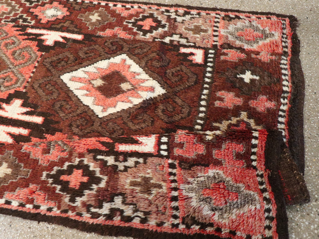 Vintage Central Asian Turkoman Gallery Rug, No.30878 - Staging