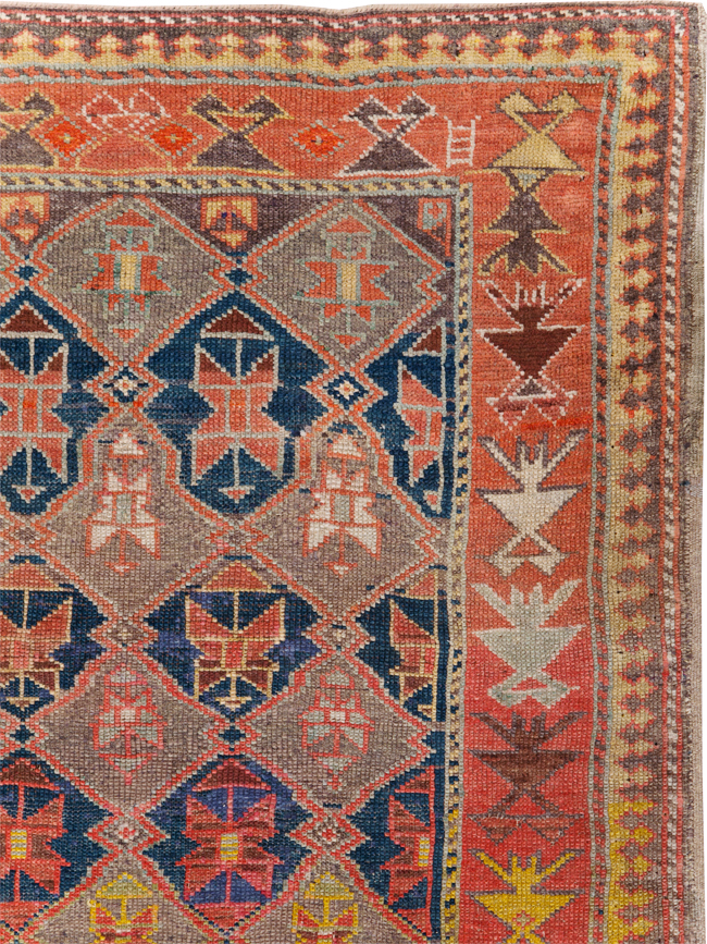 Antique Kazak Rug, No.30894 - Staging