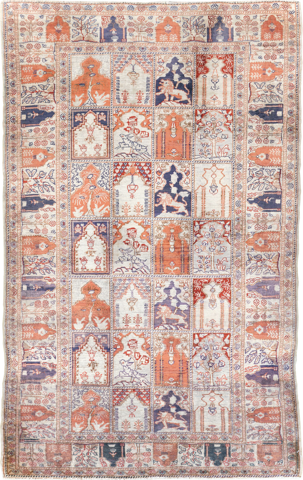 Vintage Turkish Kayseri Throw Rug, No.30895 - Staging