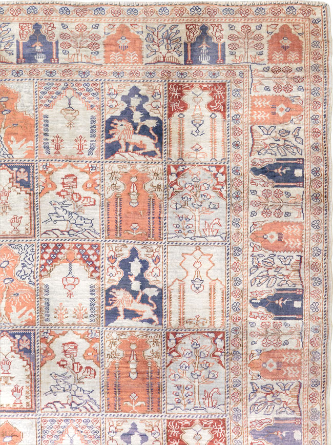 Vintage Turkish Kayseri Throw Rug, No.30895 - Staging