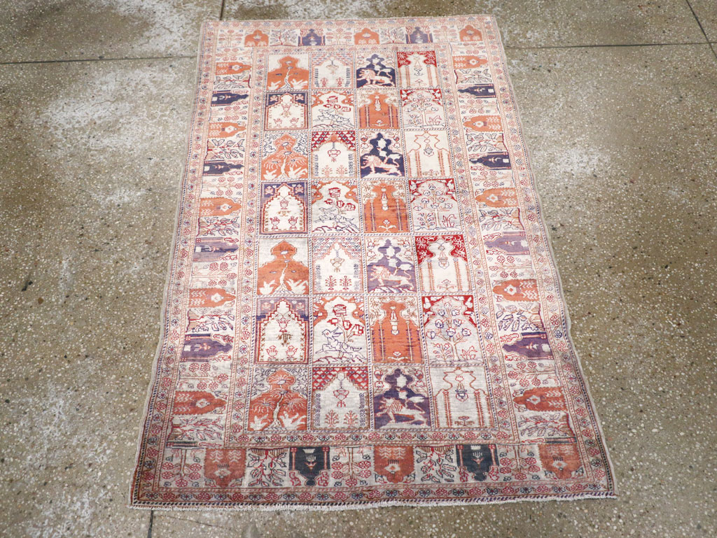 Vintage Turkish Kayseri Throw Rug, No.30895 - Staging