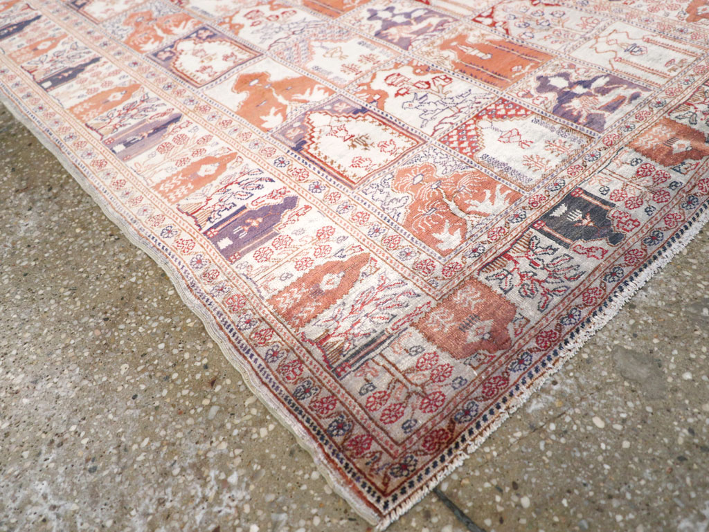 Vintage Turkish Kayseri Throw Rug, No.30895 - Staging