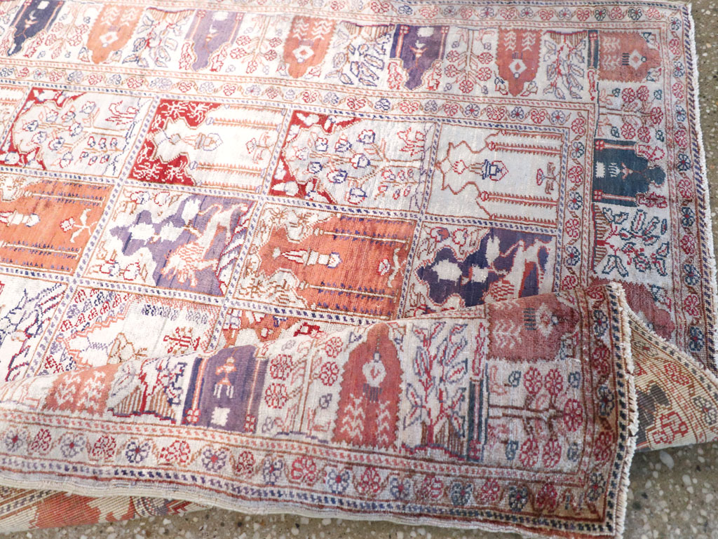 Vintage Turkish Kayseri Throw Rug, No.30895 - Staging