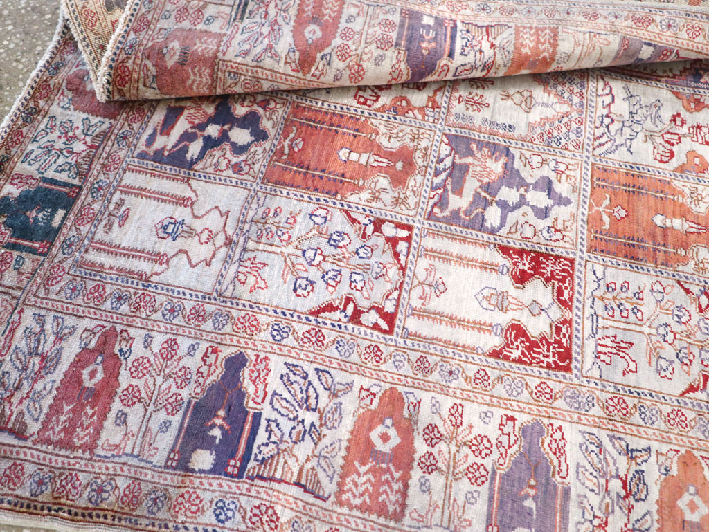 Vintage Turkish Kayseri Throw Rug, No.30895 - Staging