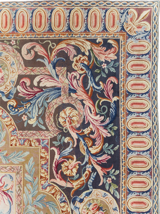 Antique French Savonnerie Large Room Size Carpet, No.30897 - Staging
