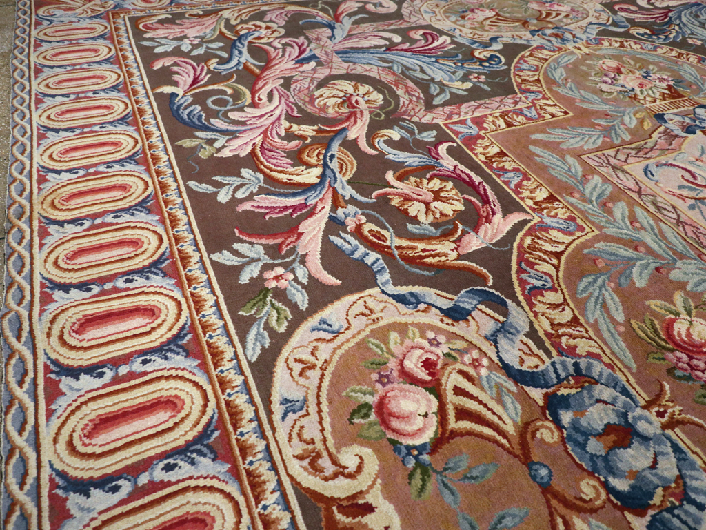 Antique French Savonnerie Large Room Size Carpet, No.30897 - Staging