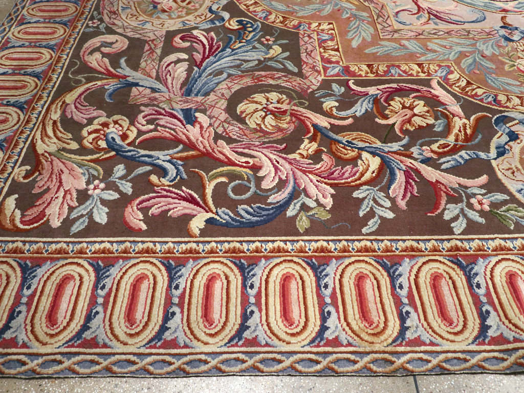 Antique French Savonnerie Large Room Size Carpet, No.30897 - Staging